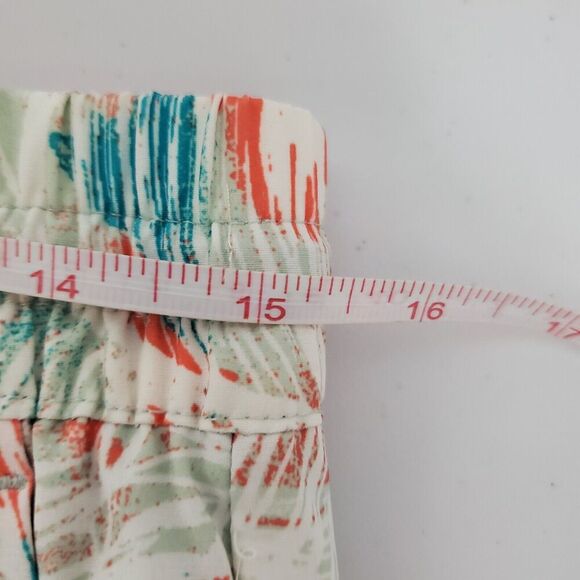 Men's COLUMBIA PFG Lined 9" Water Shorts Trunks Fishing Orange Palm‎ Leaves SZ M - Picture 11 of 13